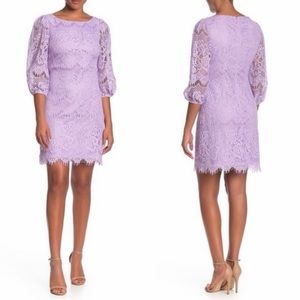 NWOT Eliza J Lilac Lace Dress